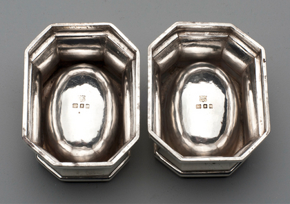 Octagonal Silver Trencher Salts (Pair)